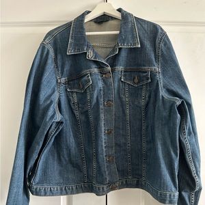 Lands End Denim Jacket  Plus Size 2X  20W – 22W